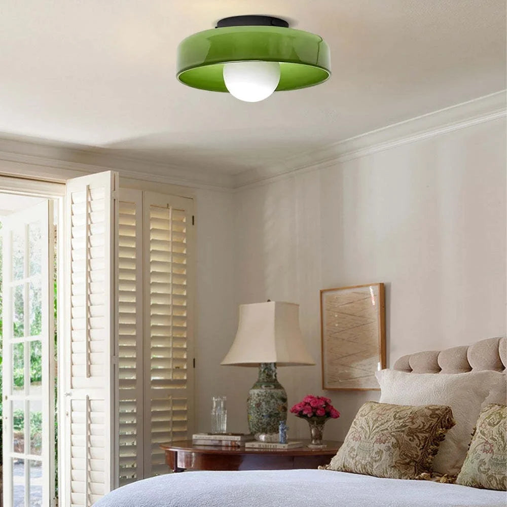 Arturesthome Modern Glass Semi Flush Mount Ceiling Light Fixture