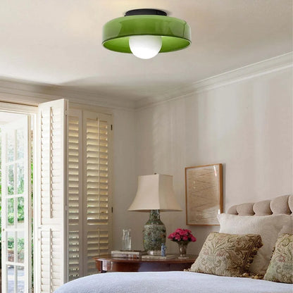 Arturesthome Modern Glass Semi Flush Mount Ceiling Light Fixture