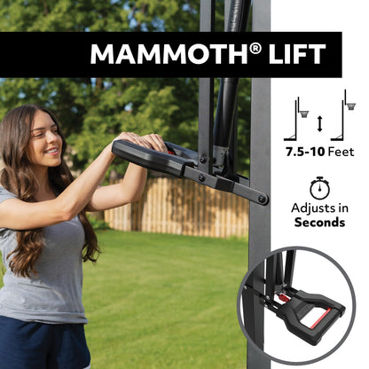 Lifetime 54-Inch Tempered Glass Portable Basketball Hoop with Mammoth Lift Adjustment & Ultra Rim - Model 90734-Outdoor Play