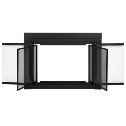 Pleasant Hearth Warming AN-1012 Alpine Fireplace Glass Door for Masonry Fireplaces, Large, Black