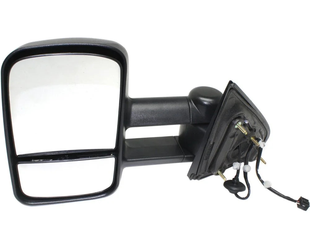 Kool Vue Towing Mirror Compatible With 2015-2018 GMC Sierra 2500 HD Chevrolet Silverado 3500 Left Driver Side Heated w/Blind Spot Corner Glass Textured Black