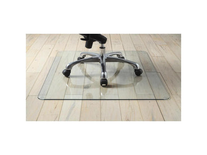 LorellTM Tempered Glass Chair Mat, 48" x 60", Clear