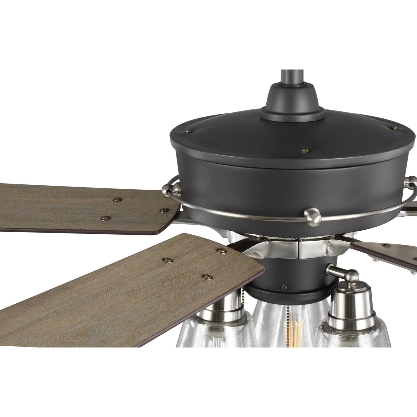 Teasley 56" Five-Blade Ceiling Fan With Glass Shades