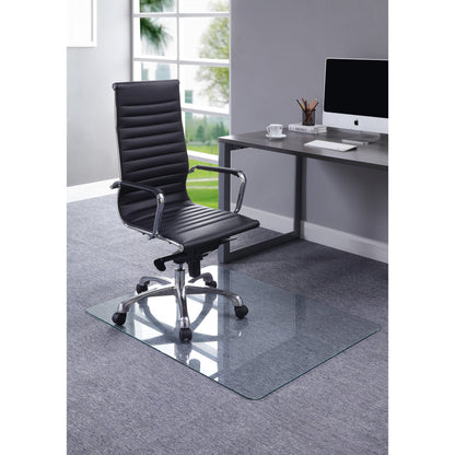 Lorell Chairmat Tempered Glass 46"Wx36"Lx1/4"H Clear 82833
