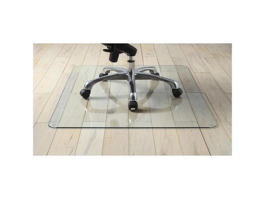 Lorell Chairmat Tempered Glass 46"Wx36"Lx1/4"H Clear 82833