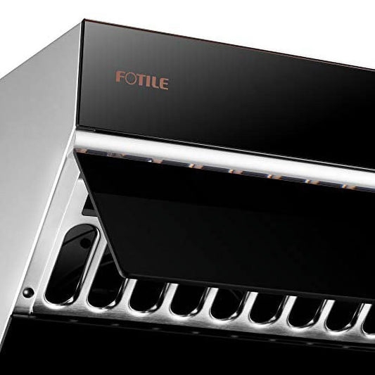 FOTILE Slant Vent Series 30" 850 CFM Under Cabinet or Wall Mount Range Hood with 2 LED lights and Push Buttons in Onyx Black Tempered Glass