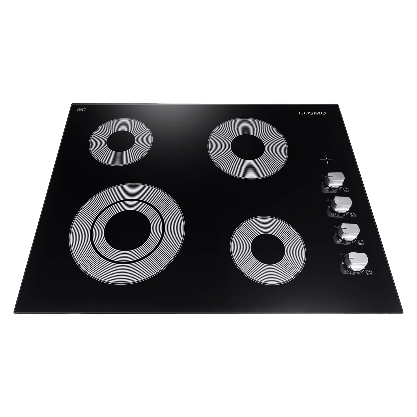 24 in. Electric Ceramic Glass Cooktop with 4 Elements Dual Zone Element