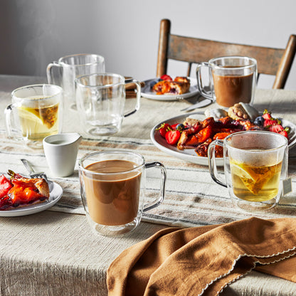 J.A. Henckels 6-piece Double Wall Glass Mug Set