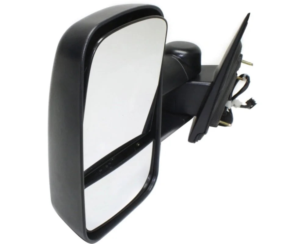 Kool Vue Towing Mirror Compatible With 2015-2018 GMC Sierra 2500 HD Chevrolet Silverado 3500 Left Driver Side Heated w/Blind Spot Corner Glass Textured Black