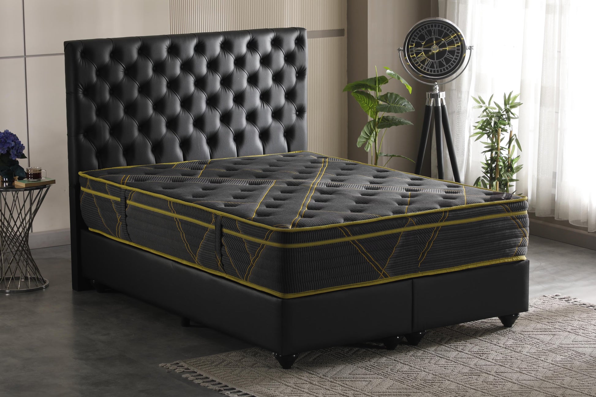 Ottomanson Twin 13" Eurotop Hybrid Mattress, Medium-Firm Memory Foam, Fiberglass-Free, Bed in a Box