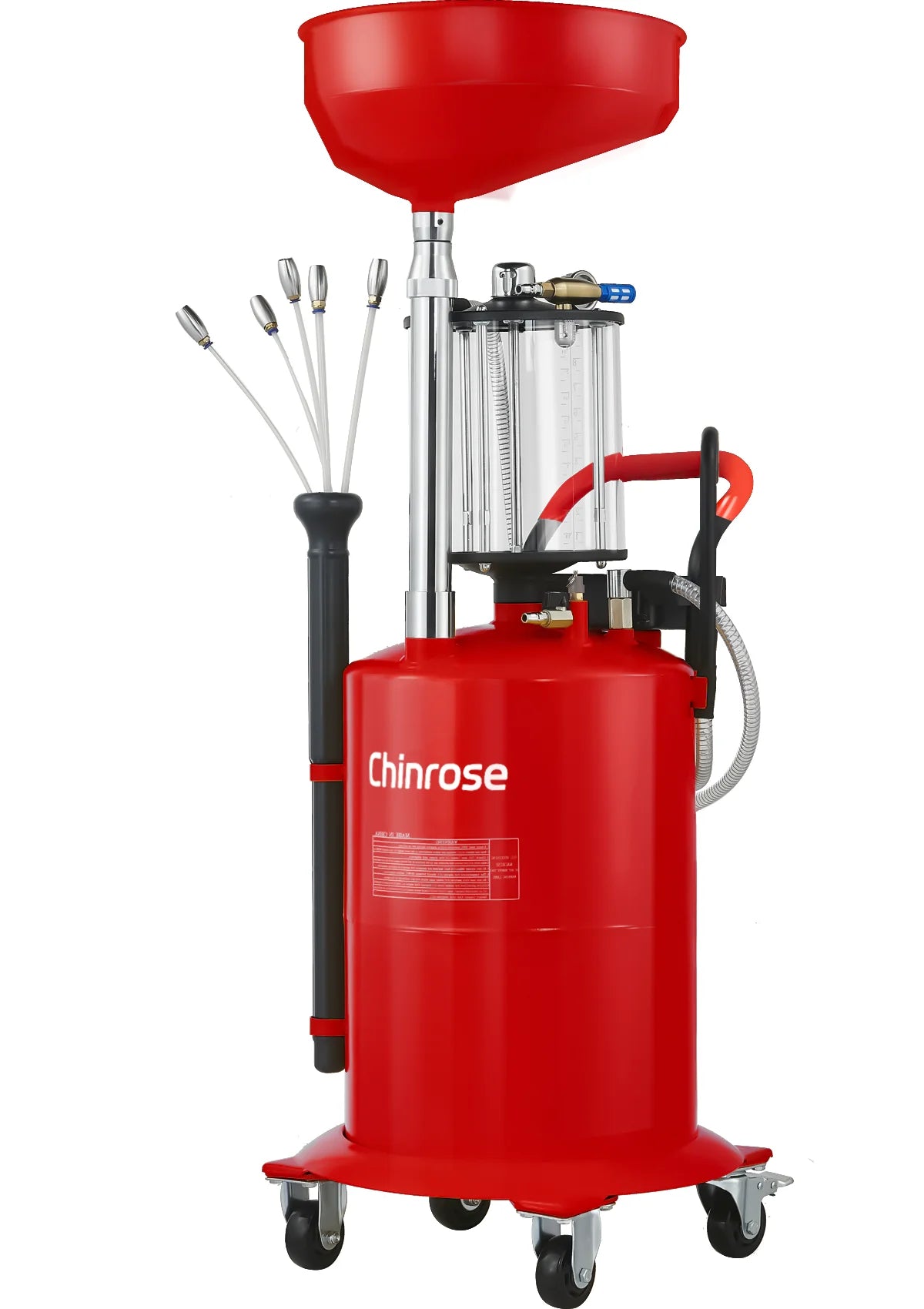 2024 Upgraded Design Pneumatic Oil Drainer & Extractor | Waste Oil Drain Tank | High-Quality Tempered Glass Measuring Cup