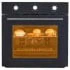 Seetaras Single Wall Oven 24" Built-In Electric Ovens with Mechanical Knobs Control, Double-Layered Glass Door,70L, 3000W, 8 Baking Modes, with Air Frying Function, 3D Surround Heating