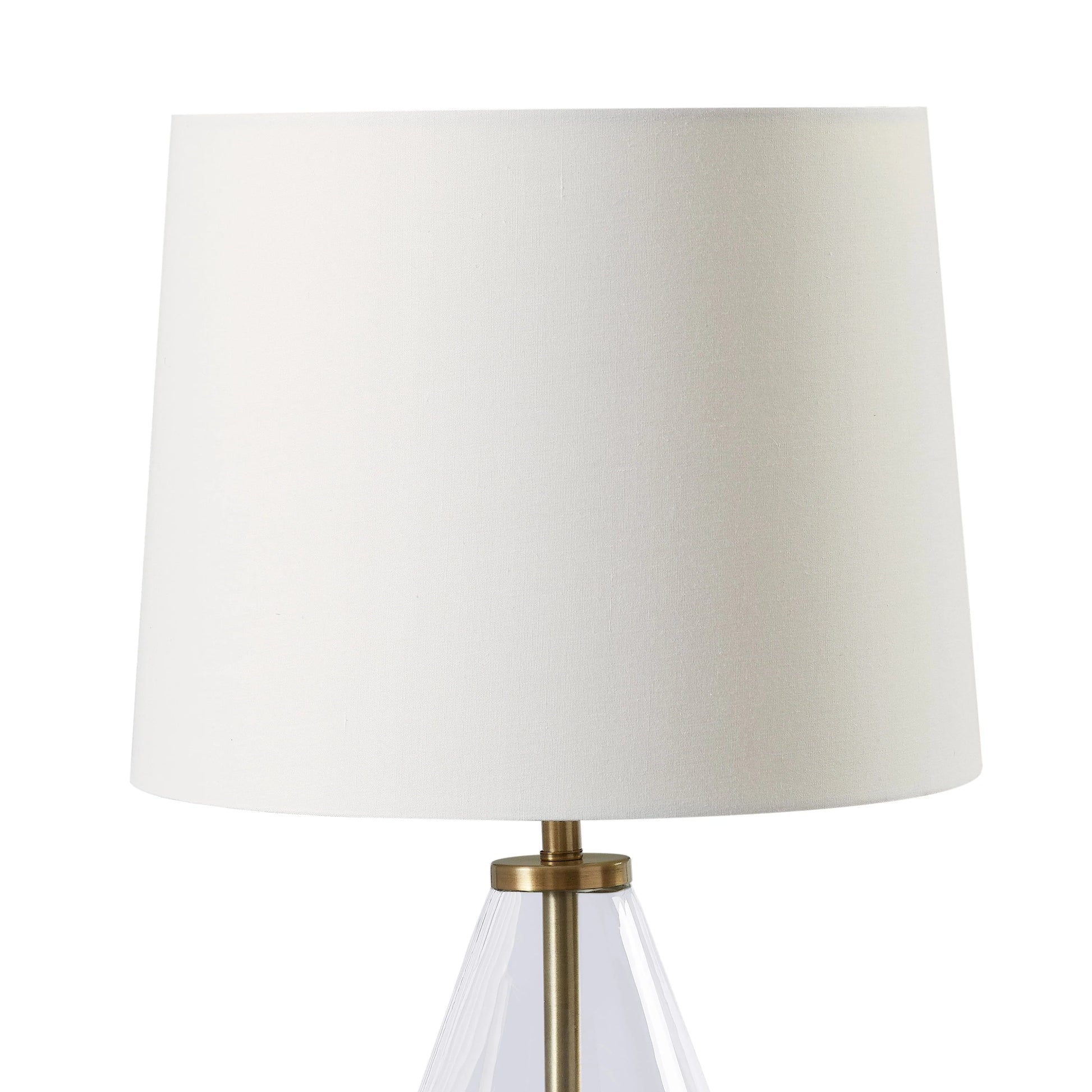 Better Homes & Gardens Glass with Brass Base Table Lamp, 18" H