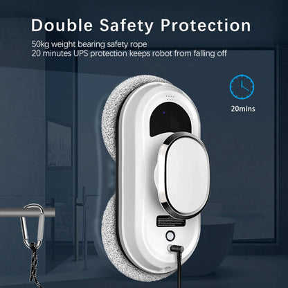 Oenbopo Window Cleaner Robot,Smart Glass Cleaning Robotic with Strong Suction,Remote Control Window Cleaning Robot for Windows/Tiles/Class Door