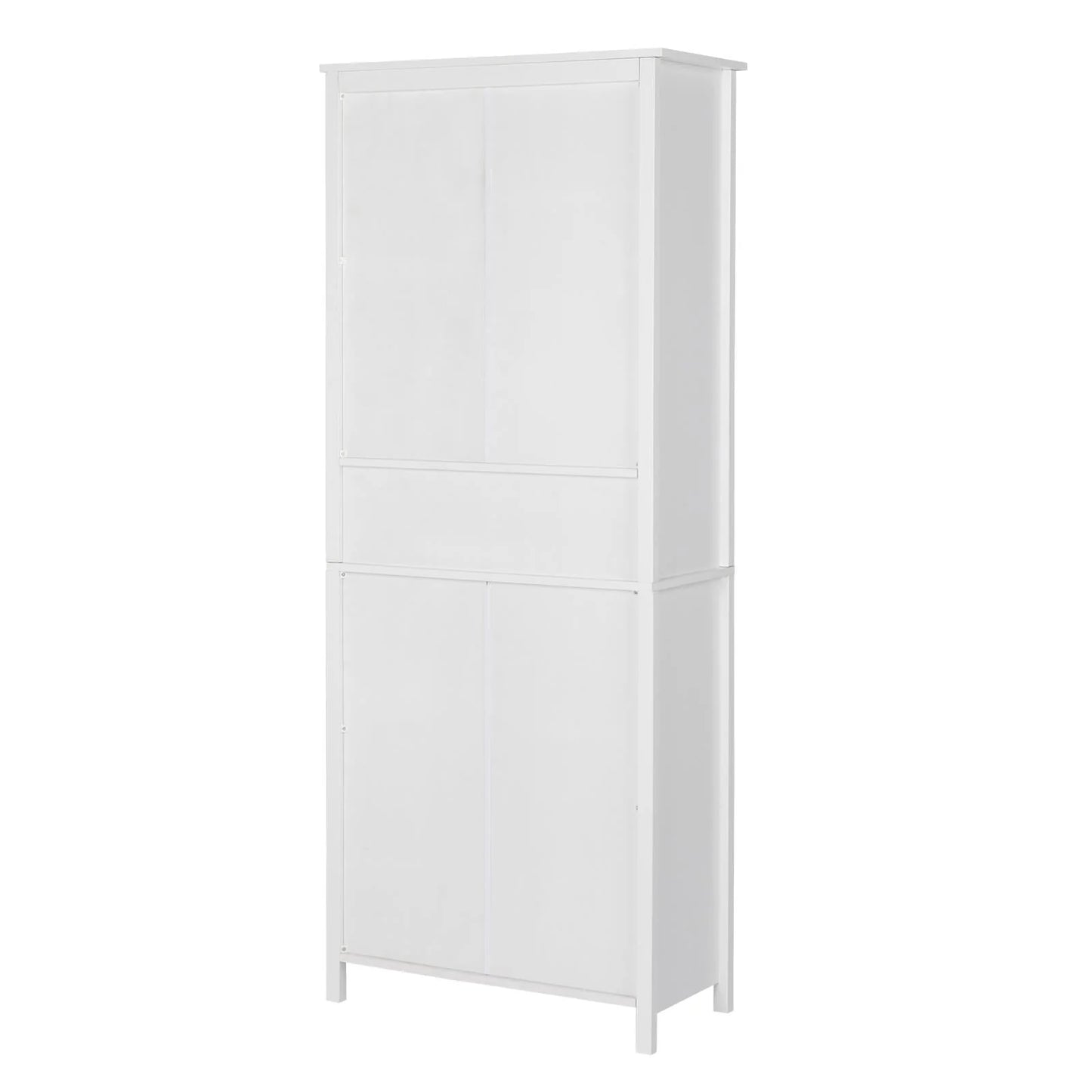 UBesGoo Bookcase with Acrylic Glass Doors 5 Shelves Pantry Cabinet, 70.8 Inch Kitchen Buffet Cupboard Cabinet, White