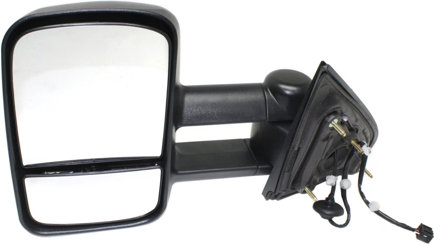 Kool Vue Towing Mirror Compatible With 2015-2018 GMC Sierra 2500 HD Chevrolet Silverado 3500 Left Driver Side Heated w/Blind Spot Corner Glass Textured Black