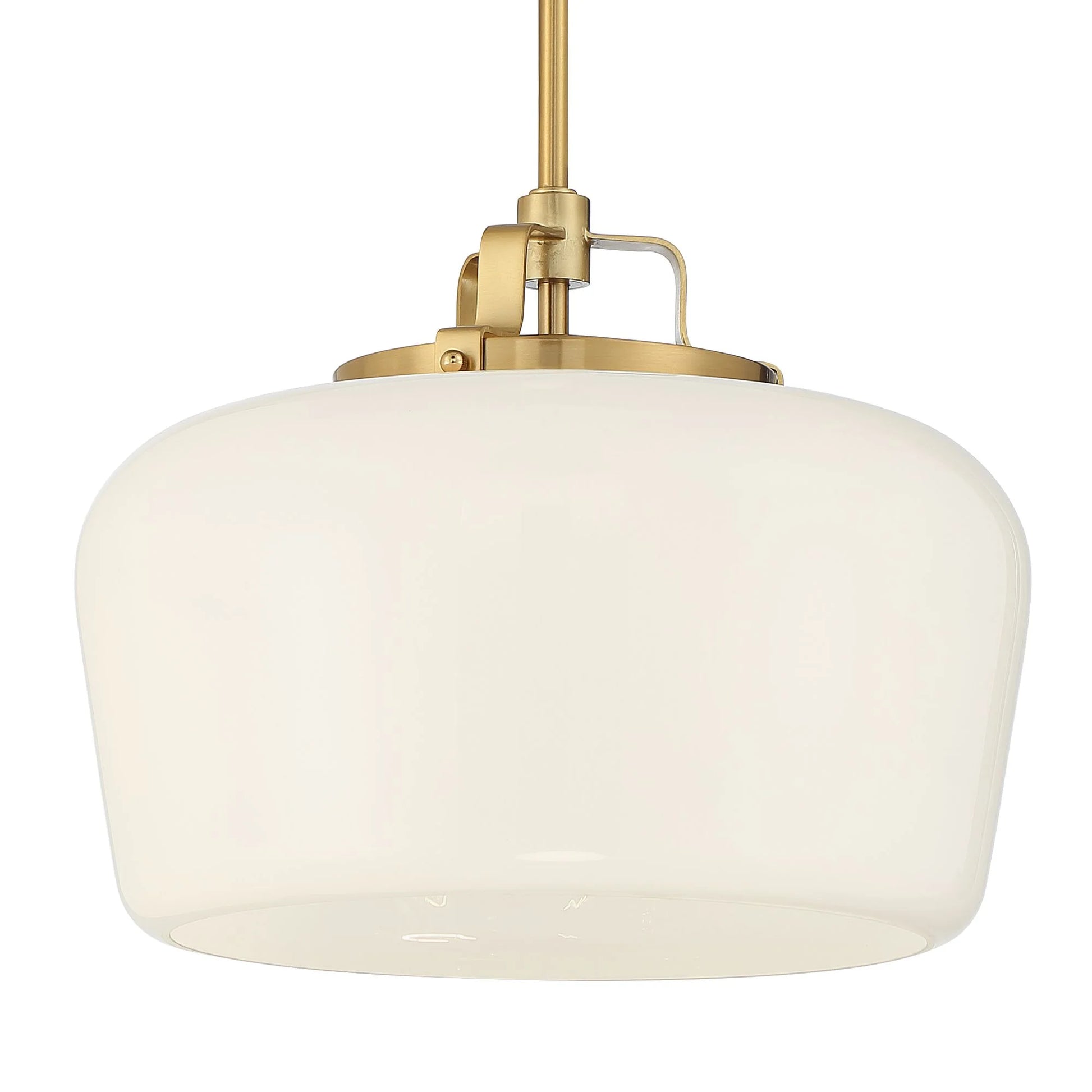 Possini Euro Design Gold Pendant Chandelier 15" Wide Modern Opal White Glass Shade 3-Light Fixture for Dining Room Living House Home Kitchen Island