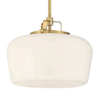 Possini Euro Design Gold Pendant Chandelier 15" Wide Modern Opal White Glass Shade 3-Light Fixture for Dining Room Living House Home Kitchen Island