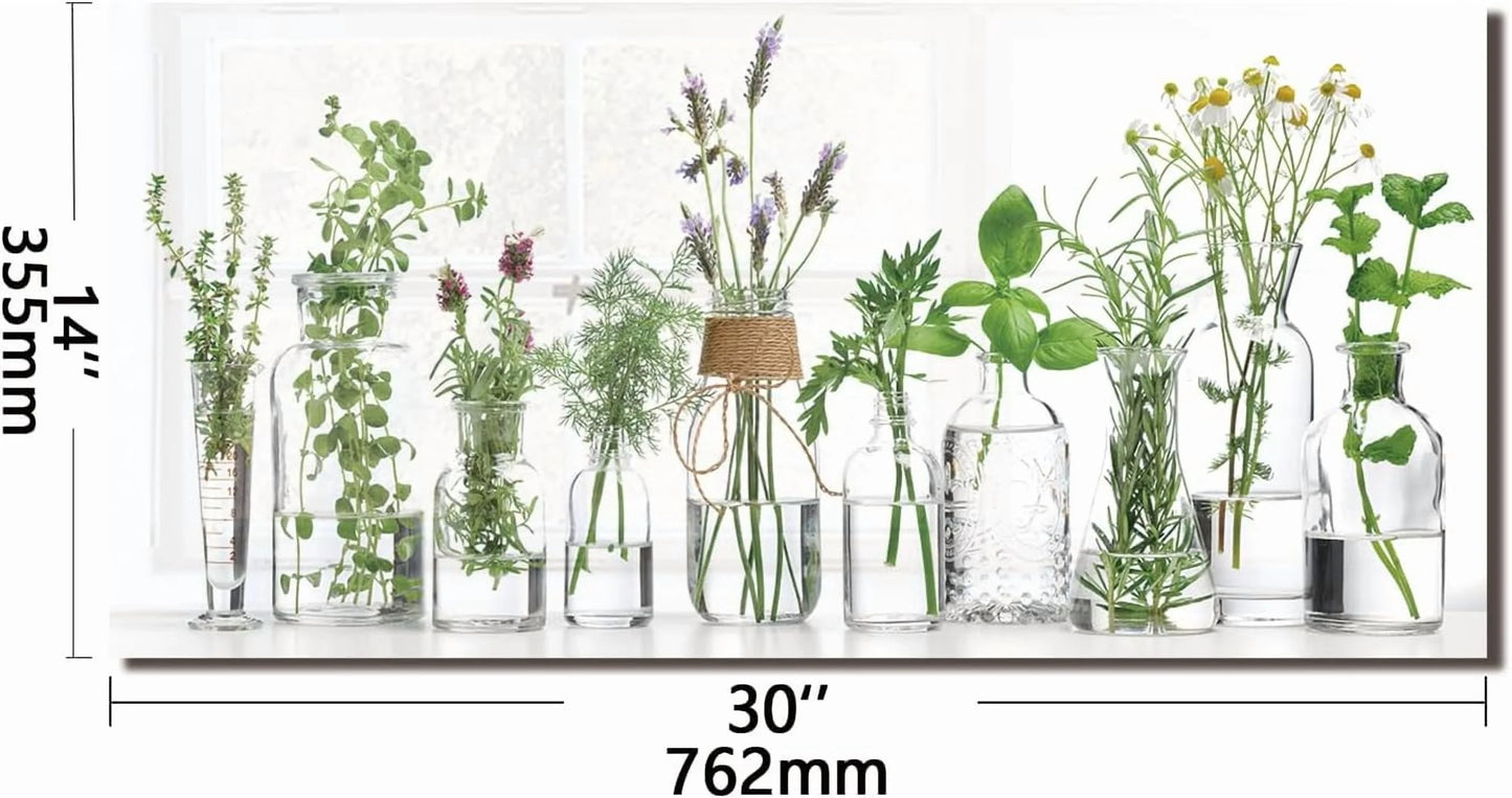 tempered glass backsplash for stove, Green plants Stove Splashback, Glass Backsplash, Used for Kitchen Wall Protection and Decoration, Easy to Install and Clean. (30x16'')