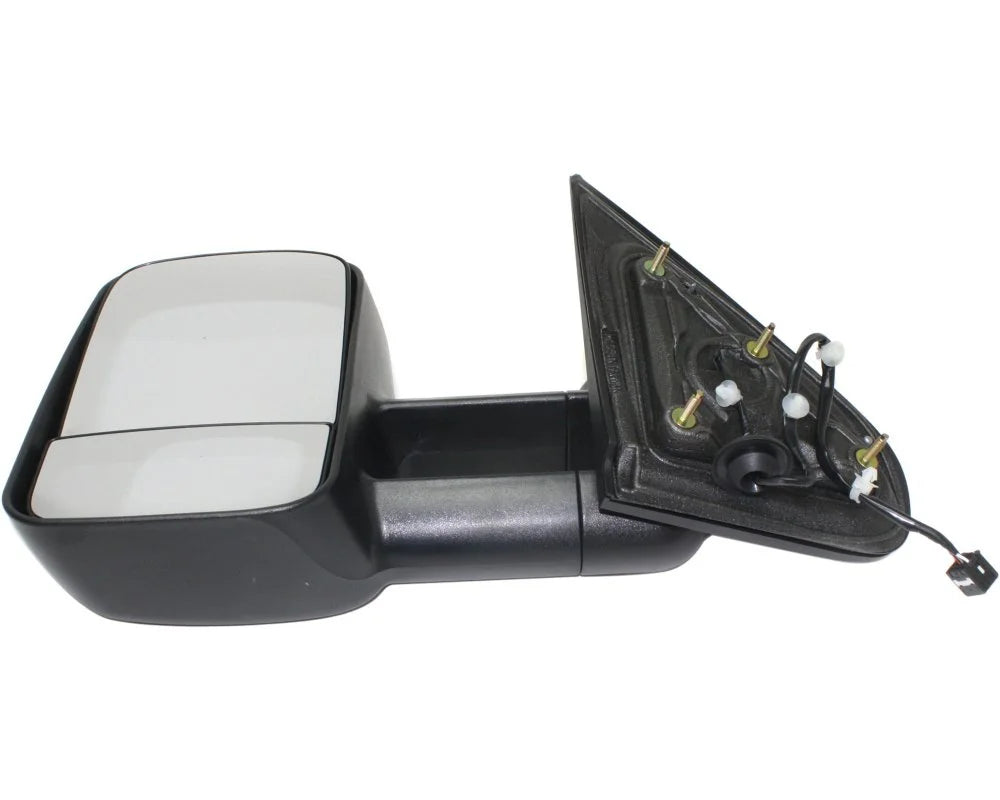 Kool Vue Towing Mirror Compatible With 2015-2018 GMC Sierra 2500 HD Chevrolet Silverado 3500 Left Driver Side Heated w/Blind Spot Corner Glass Textured Black