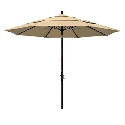 California Umbrella Sun Master Series Patio Market Umbrella in Olefin with Aluminum Pole Fiberglass Ribs Collar Tilt Crank Lift