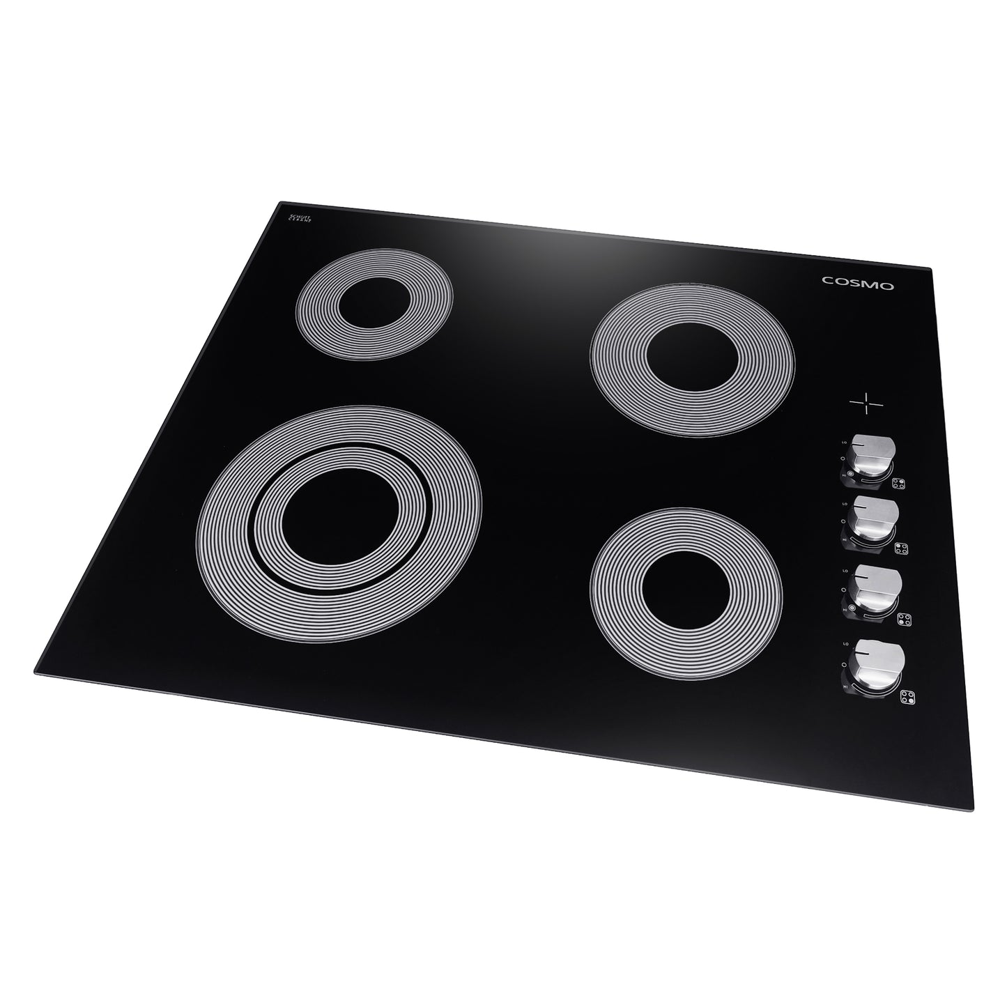 24 in. Electric Ceramic Glass Cooktop with 4 Elements Dual Zone Element