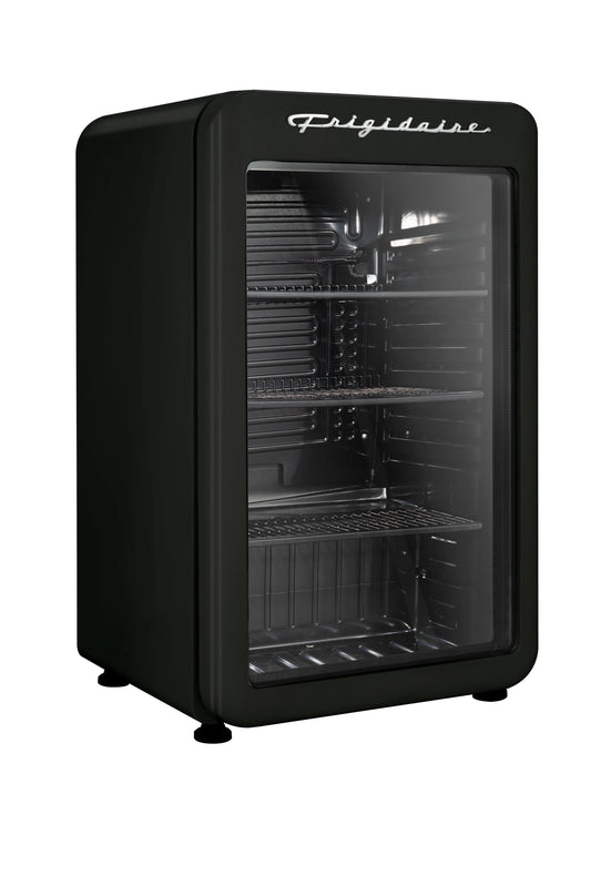 Frigidaire 3.3 Cu. Ft. Retro Refrigerator, Glass Door, Black