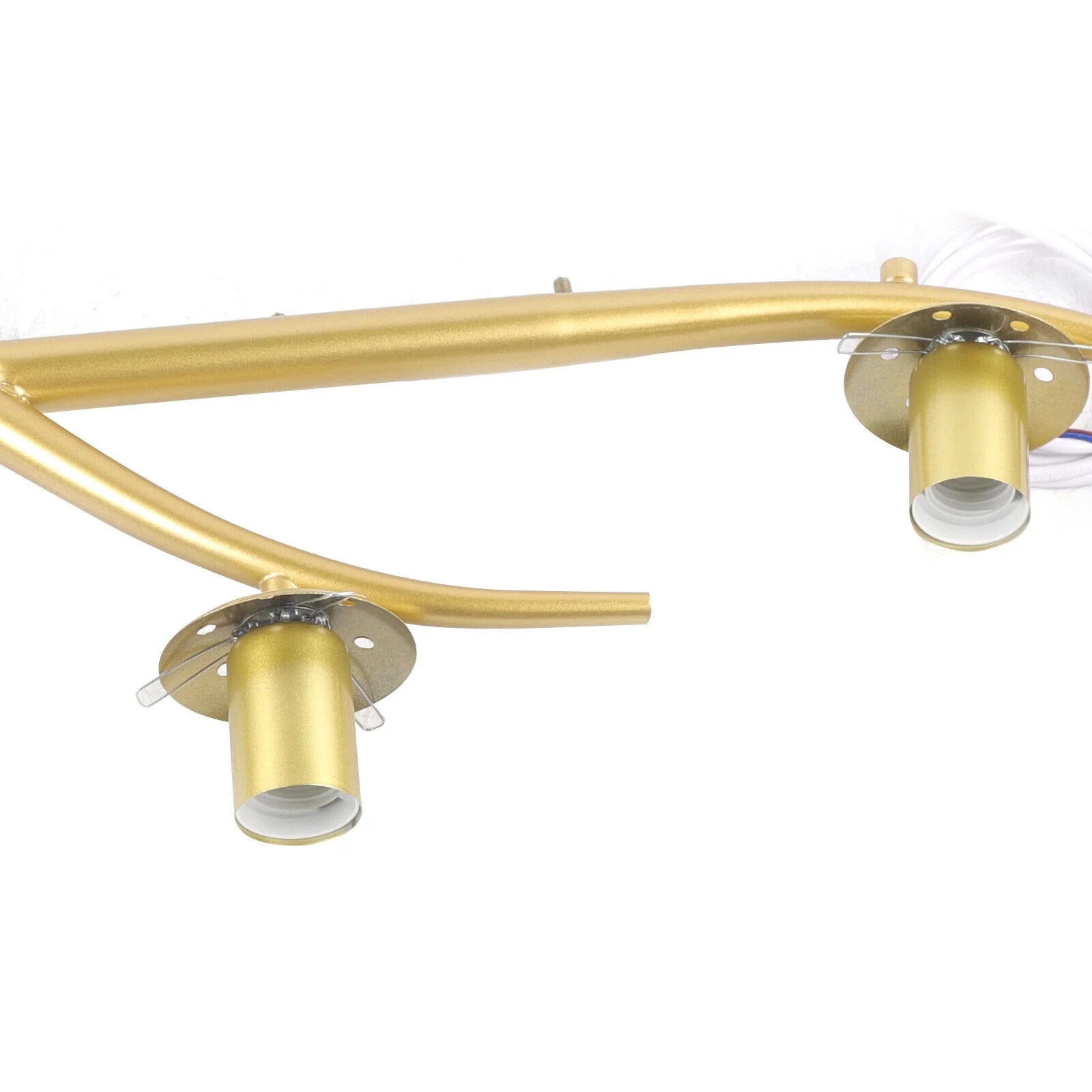 Miumaeov 4-Light Chandelier 2-Birds Modern Ceiling Pendant Light with Gold Glass Ball for Bedroom Living Room Kitchen Dining Room