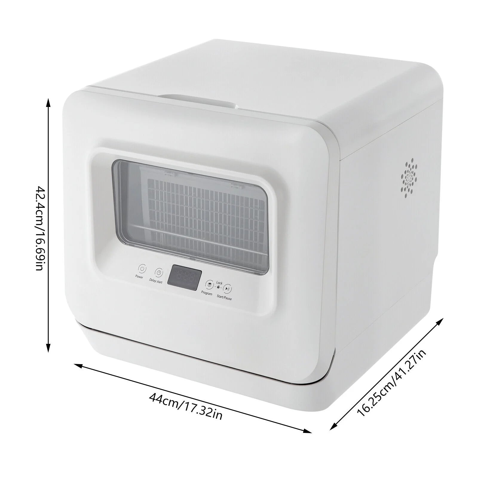 785W 3-in-1 Function Portable Compact Countertop Mini Dishwasher with Water Tank Leak-Proof Air Dry for Cleaning Saucers, Cups, Serving Platters, Glasses