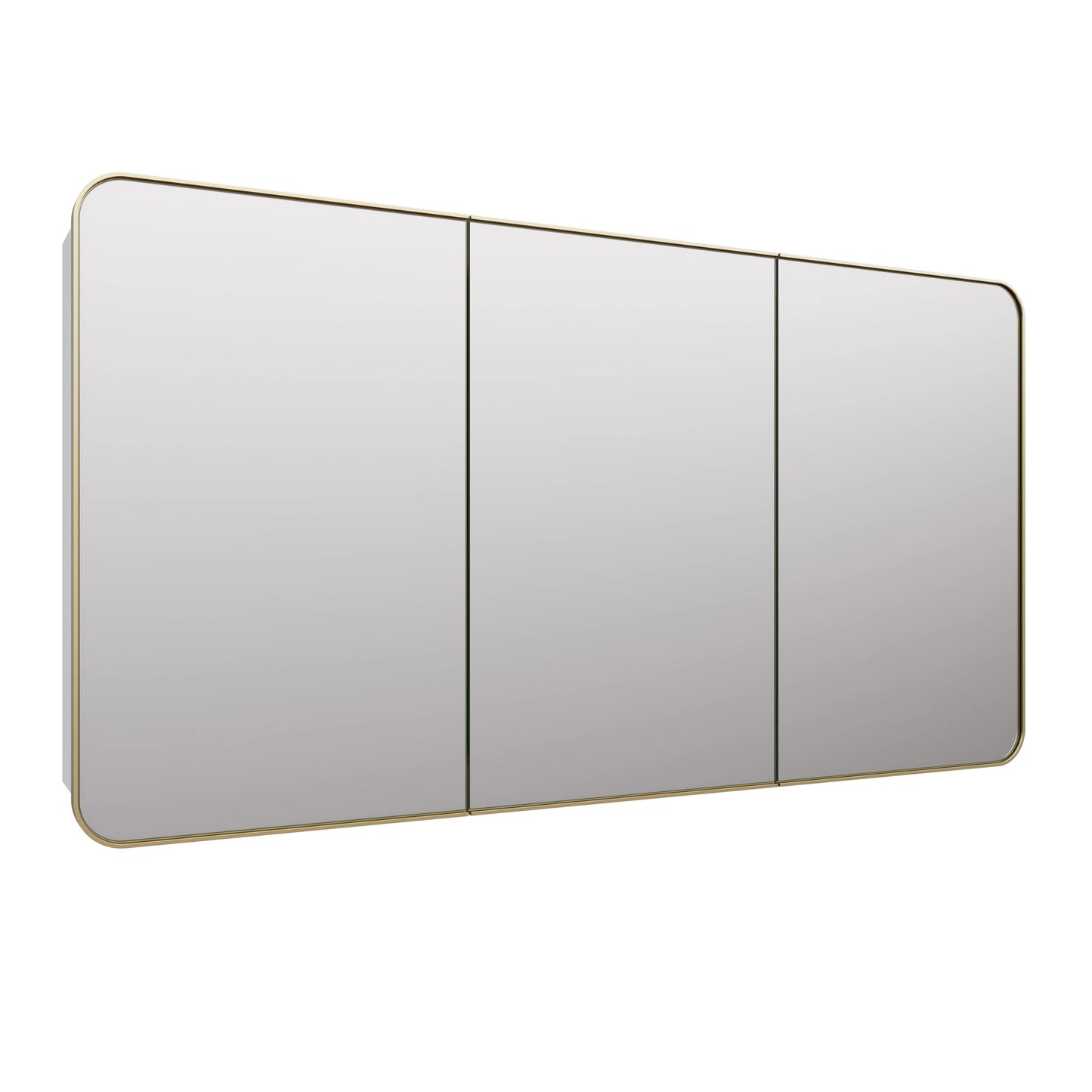 Glass Warehouse Stainless Steel Square Medicine Cabinet Satin Brass