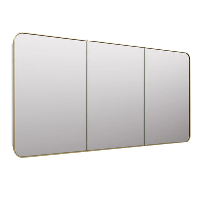 Glass Warehouse Stainless Steel Square Medicine Cabinet Satin Brass