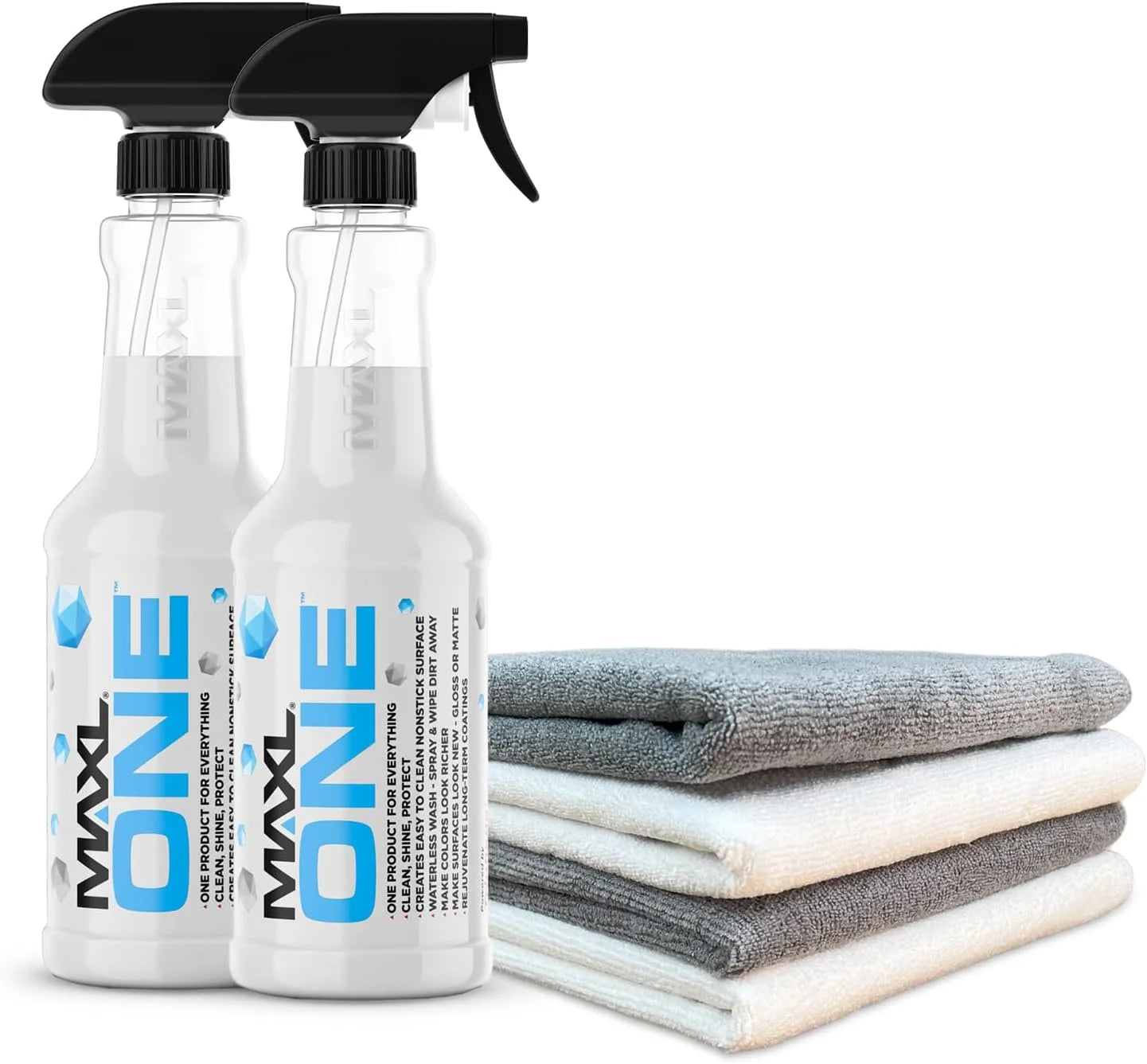 MAXLONE 20oz Car Spray with Triphene, Quick Spray & Wipe All Purpose Waterless Detailer, Better Than Any Car Detailing Kit - Clean, Shine, Protect Paint, Glass, Wheels, and Trim Without Pre-Washing