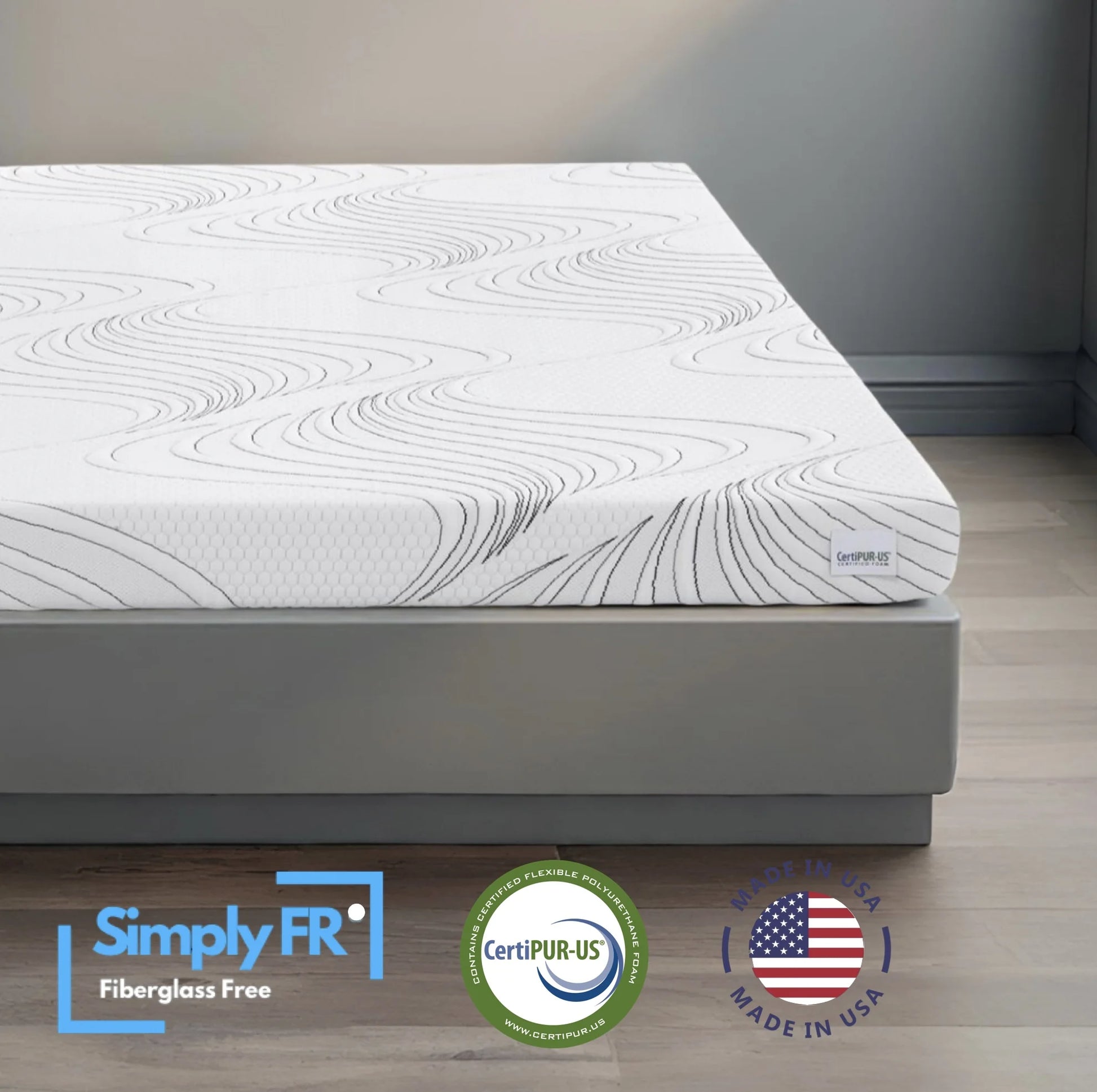 essential 6 Twin Size Firm Gel Memory Foam Mattress, Fiberglass Free, 6 Inch Thick, by Brookshire Rest