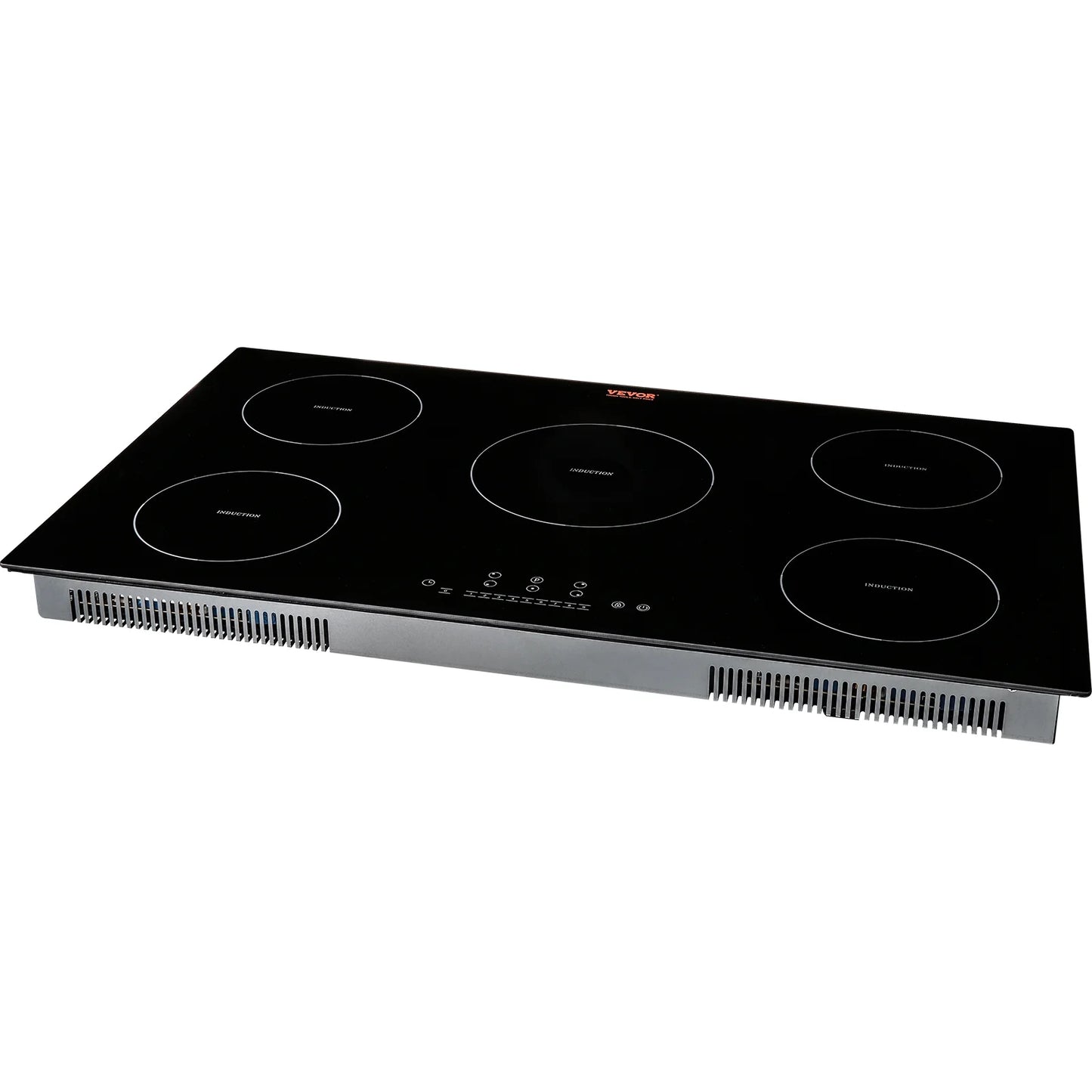 BENTISM 36 inch Electric Cooktop 5 Burners Ceramic Glass Stove Top Touch Control 9200W 9 Heat Levels Built-in Electric Stove