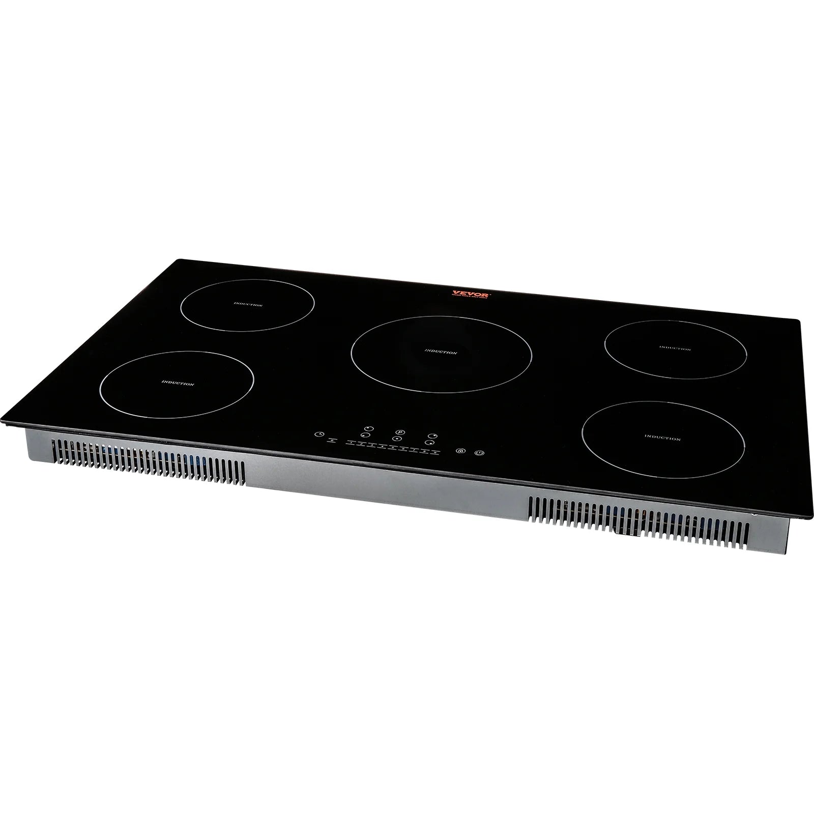 BENTISM 36 inch Electric Cooktop 5 Burners Ceramic Glass Stove Top Touch Control 9200W 9 Heat Levels Built-in Electric Stove
