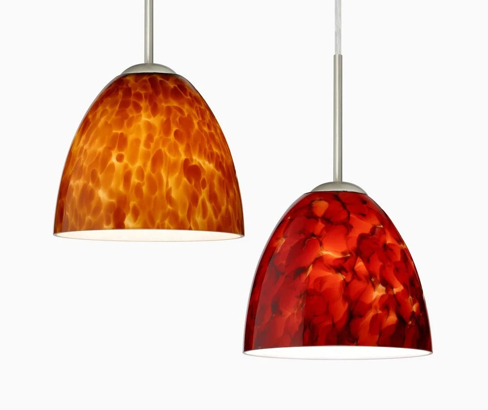 1BT-757219-BR-Besa Lighting-Sasha II-One Light Cord Pendant with Flat Canopy-6.3 Inches Wide by 5.4 Inches High-Bronze Finish-Carrera Glass
