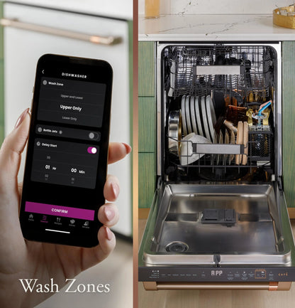 Cafe Cdp888mv 24" Wide 16 Place Setting Built-In Top Control Dishwasher - Platinum Glass