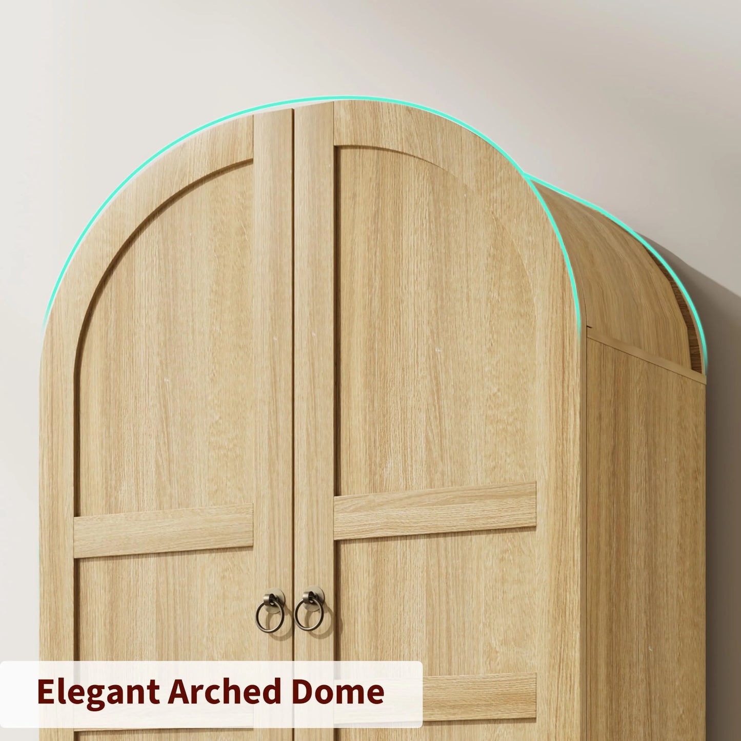 72" Tall Arched Kitchen Pantry Cabinet,Farmhouse Wood Pantry Storage Cabinet with 2 Large Drawers,Glass Door,Freestanding Versatile Pantry Cabinets Kitchens Storage Cabinets for Dining,Living Room