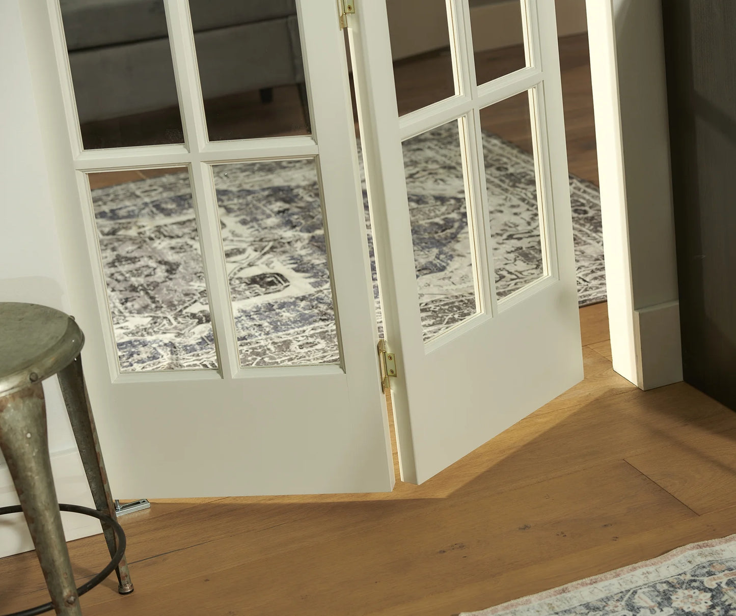 AWC Traditional Divided Glass Bifold Door fits 24"w x 80"h Unfinished Pine