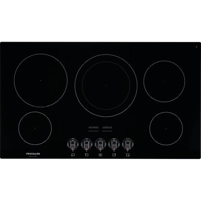 Frigidaire FGEC3648UB 36 Gallery Series Electric Cooktop, 5 Elements Ceramic Glass Cooktop Hot Surface Indicator, in Black