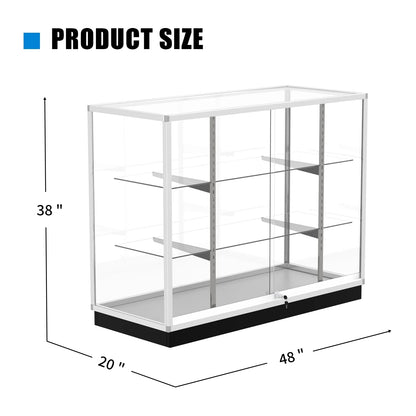48° D * 20° W * 38° H - full vision glass display case