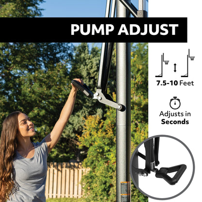 Lifetime 54-Inch Tempered Glass Adjustable In-Ground Basketball Hoop